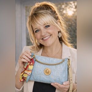 Versace Logo Convertible Crossbody Bag NWT